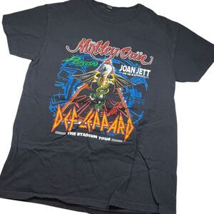 2022 Stadium Tour Concert Tee Shirt Def Leppard Motley Crue Poison Joan Jett Med